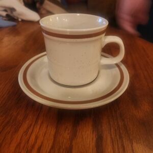 Bonsai Collection Stoneware Cup & Saucer Set 1970s